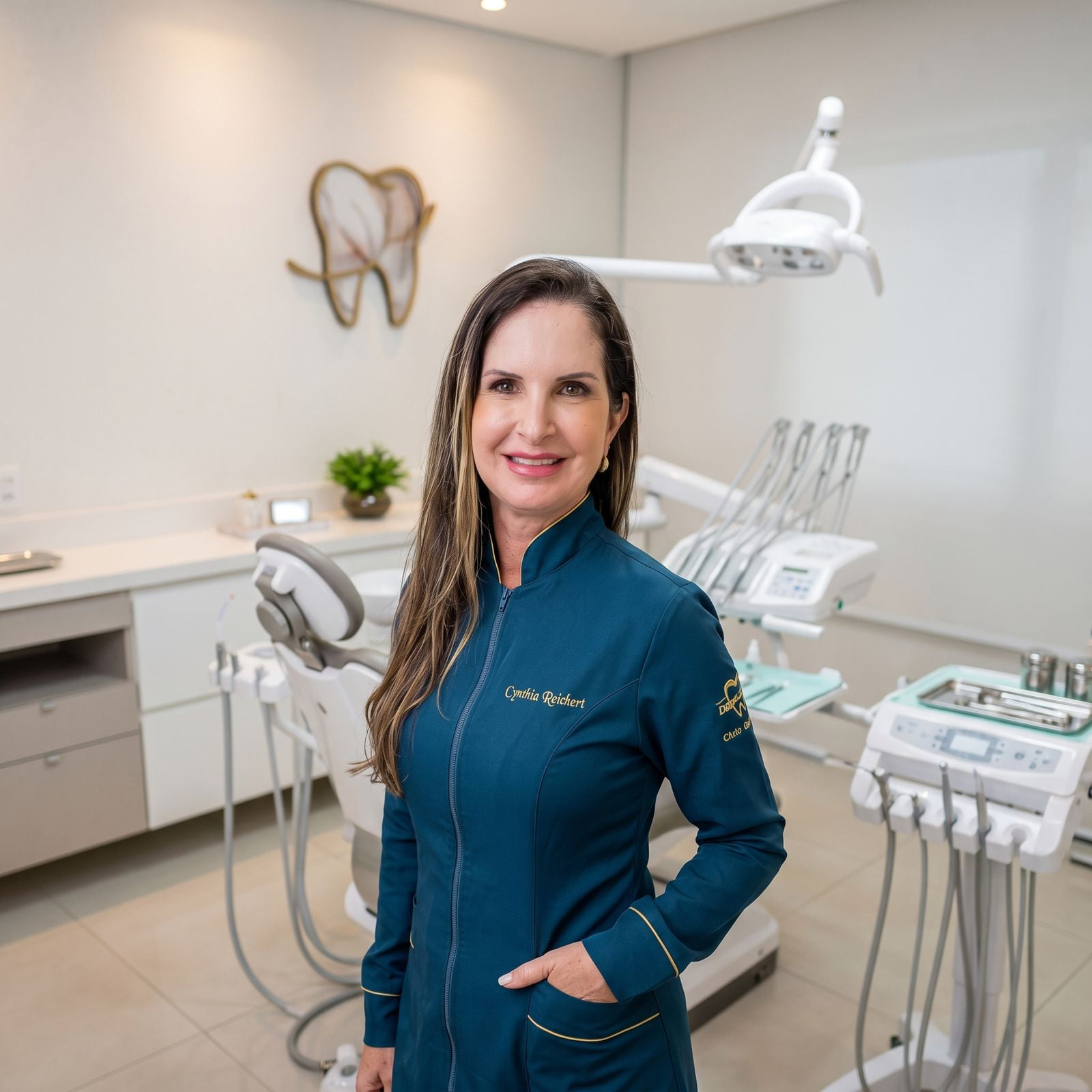 Dra. Cynthia Reichert, Cirurgiã-Dentista na Reichert Espaço Saúde em Itajaí.
